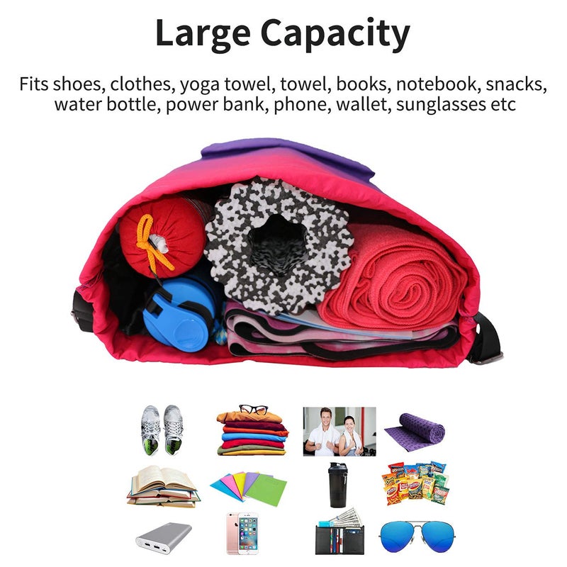 Risefit Waterproof Drawstring Bag, Gym Bag Sackpack Sports Backpack for Men Women - Image 4